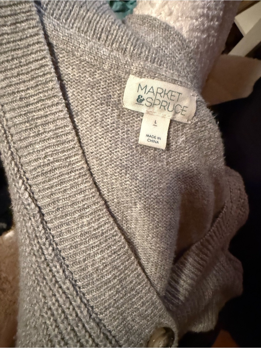 Market & Spruce Light Gray Knit Cardigan/ join me live